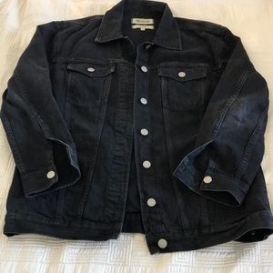 Madewell Oversized Trucker Jean Jacket in Lunar Wash